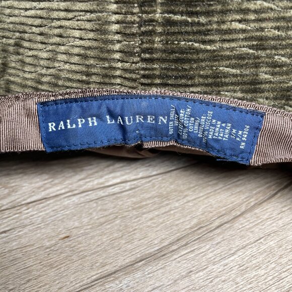 Small Ralph Lauren Brown/Green Corduroy Bucket Hat - Picture 2 of 6
